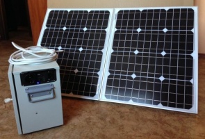 Готовая солнечная мини-электростанция мощностью 100 Вт/час.